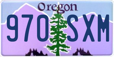 OR license plate 970SXM