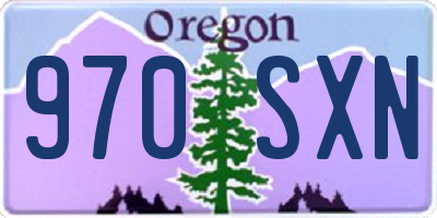 OR license plate 970SXN