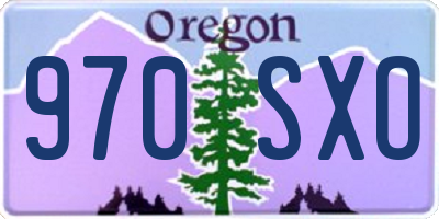OR license plate 970SXO