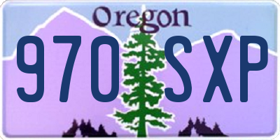 OR license plate 970SXP