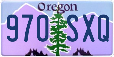 OR license plate 970SXQ
