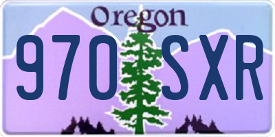OR license plate 970SXR