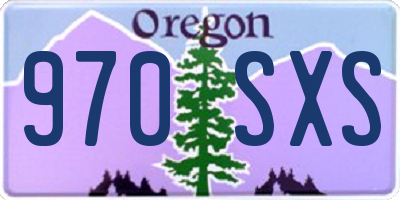 OR license plate 970SXS