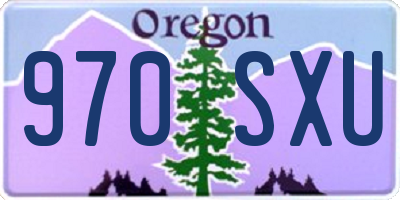 OR license plate 970SXU