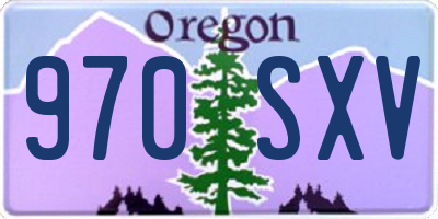 OR license plate 970SXV