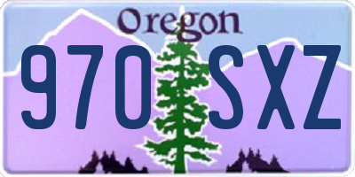OR license plate 970SXZ
