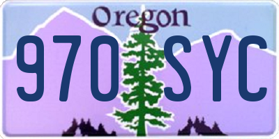 OR license plate 970SYC