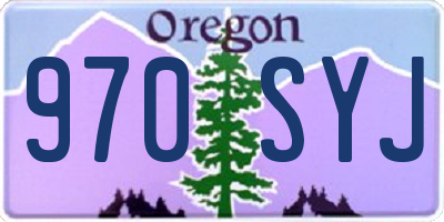 OR license plate 970SYJ