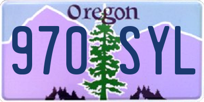 OR license plate 970SYL
