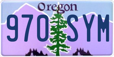 OR license plate 970SYM