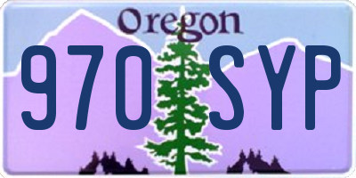 OR license plate 970SYP