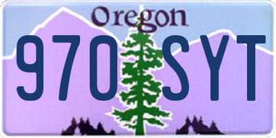 OR license plate 970SYT