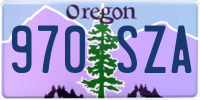 OR license plate 970SZA