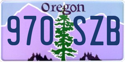 OR license plate 970SZB