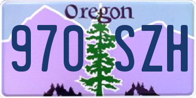 OR license plate 970SZH