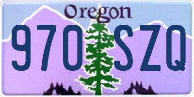 OR license plate 970SZQ