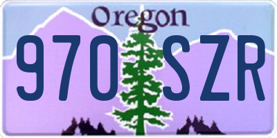 OR license plate 970SZR