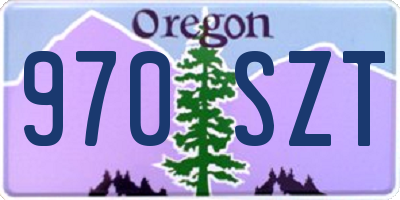 OR license plate 970SZT