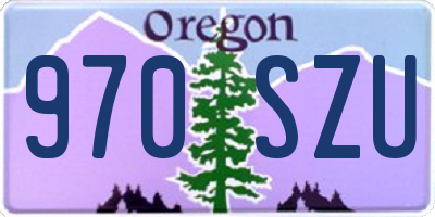OR license plate 970SZU