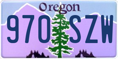 OR license plate 970SZW