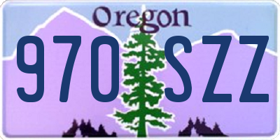 OR license plate 970SZZ