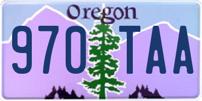 OR license plate 970TAA