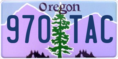 OR license plate 970TAC