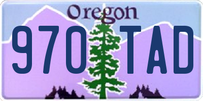 OR license plate 970TAD