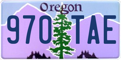 OR license plate 970TAE