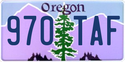 OR license plate 970TAF