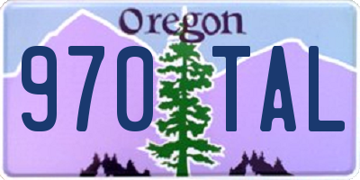 OR license plate 970TAL