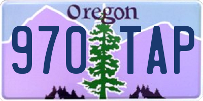 OR license plate 970TAP