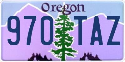 OR license plate 970TAZ