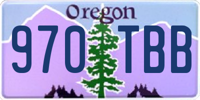 OR license plate 970TBB