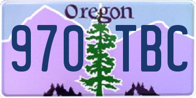 OR license plate 970TBC