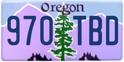 OR license plate 970TBD