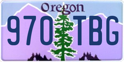 OR license plate 970TBG