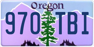 OR license plate 970TBI
