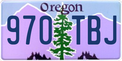 OR license plate 970TBJ