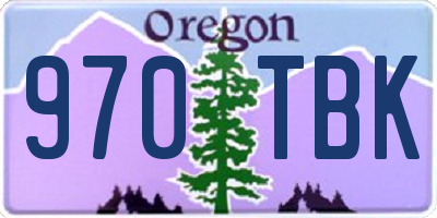 OR license plate 970TBK