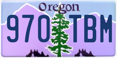 OR license plate 970TBM