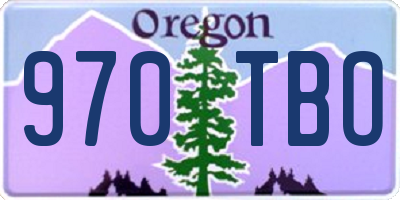 OR license plate 970TBO