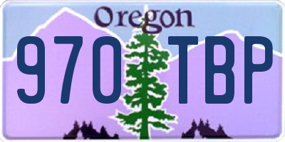 OR license plate 970TBP