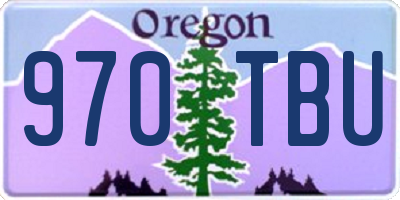 OR license plate 970TBU