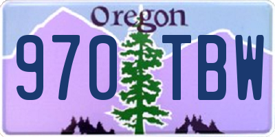 OR license plate 970TBW