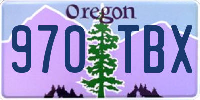 OR license plate 970TBX