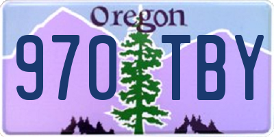 OR license plate 970TBY