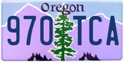 OR license plate 970TCA