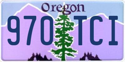 OR license plate 970TCI