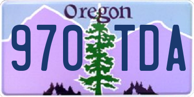 OR license plate 970TDA